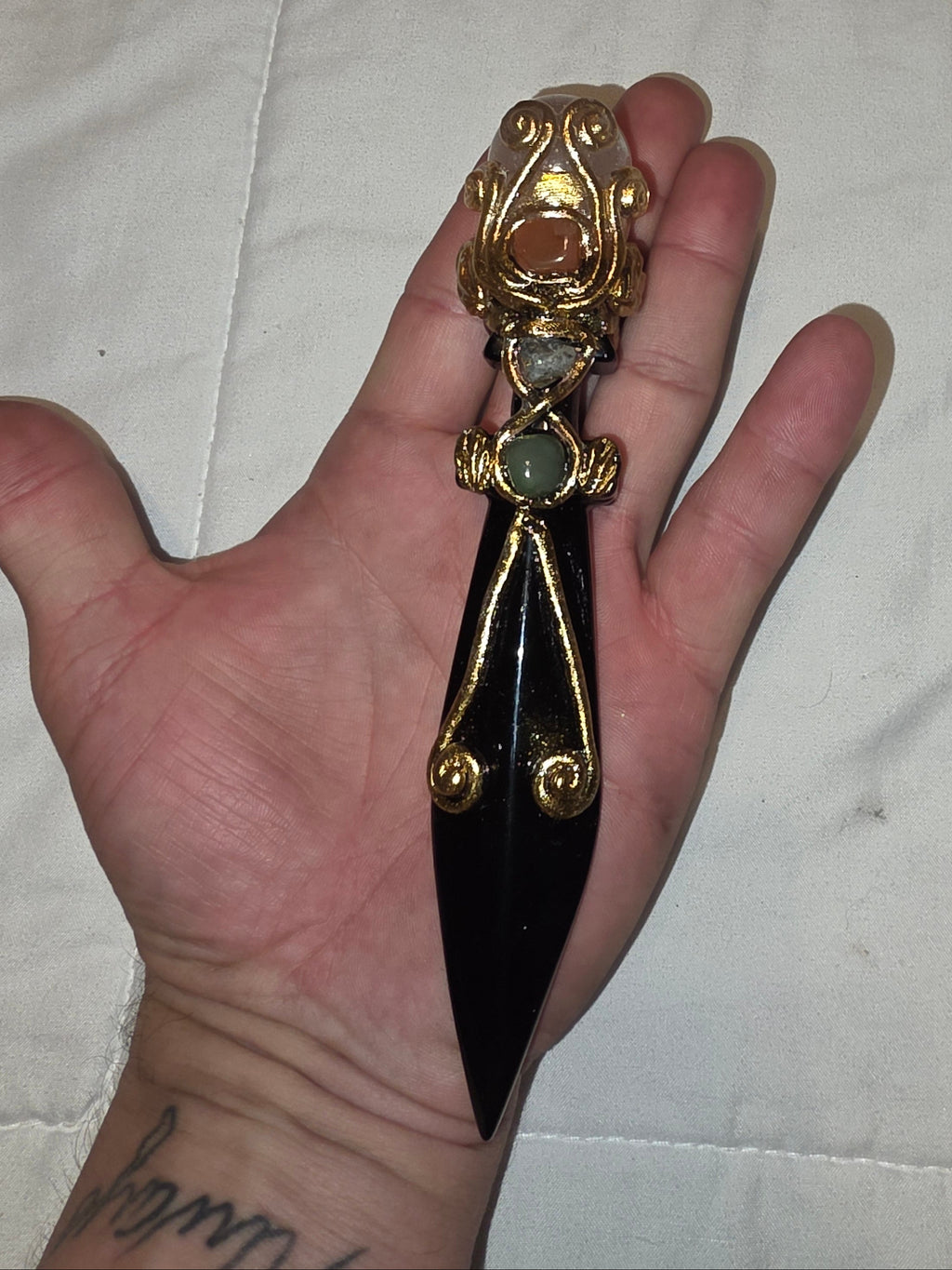 Black Obsidian Ceremonial Altar Knife