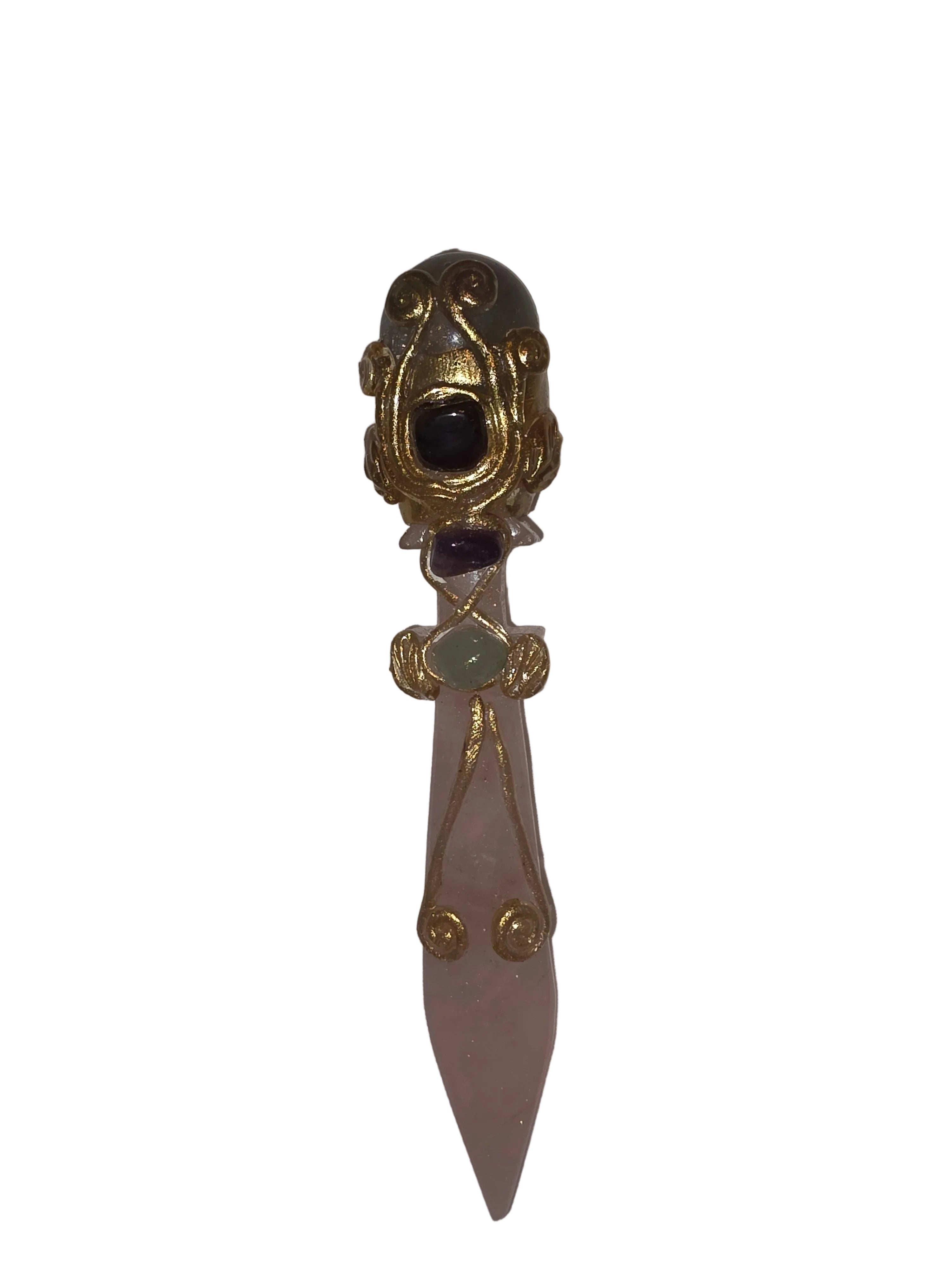 Rose Quartz Ceremonial Altar Knife