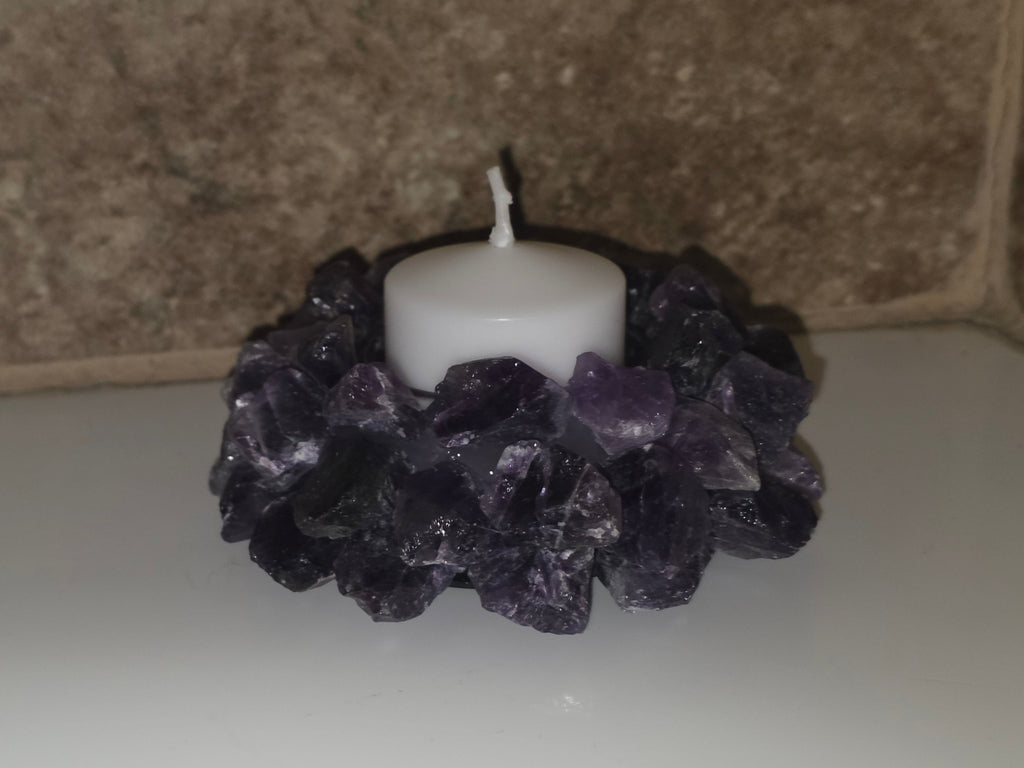 Amethyst Crystal Spiritual Candle Holder