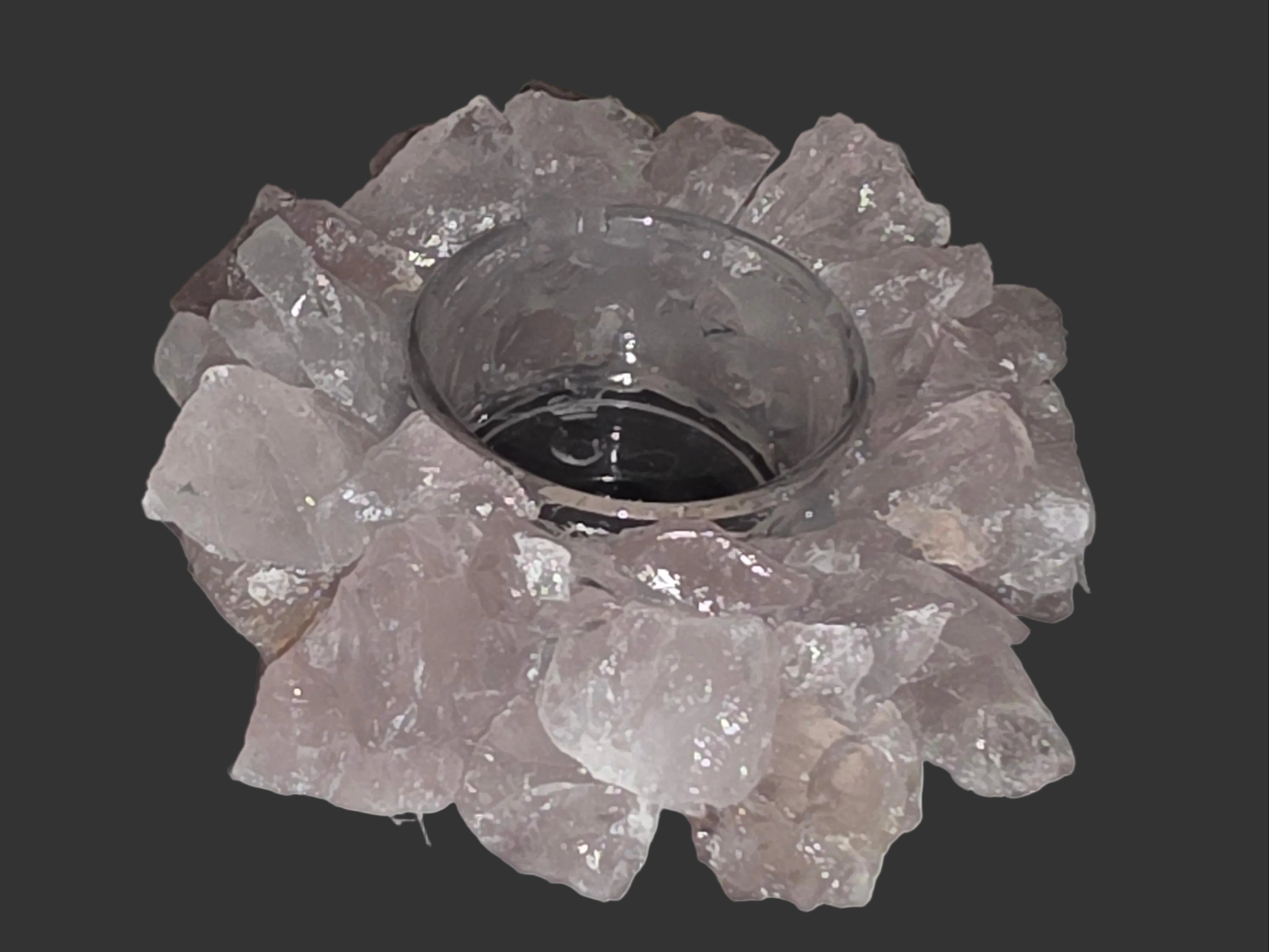 Rose Quartz Crystal Spiritual Candle Holder