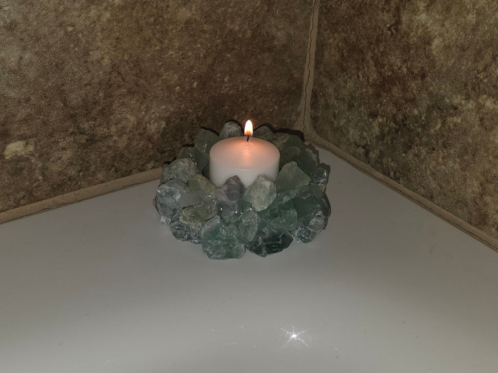 Green Aventurine Crystal Spiritual Candle Holder