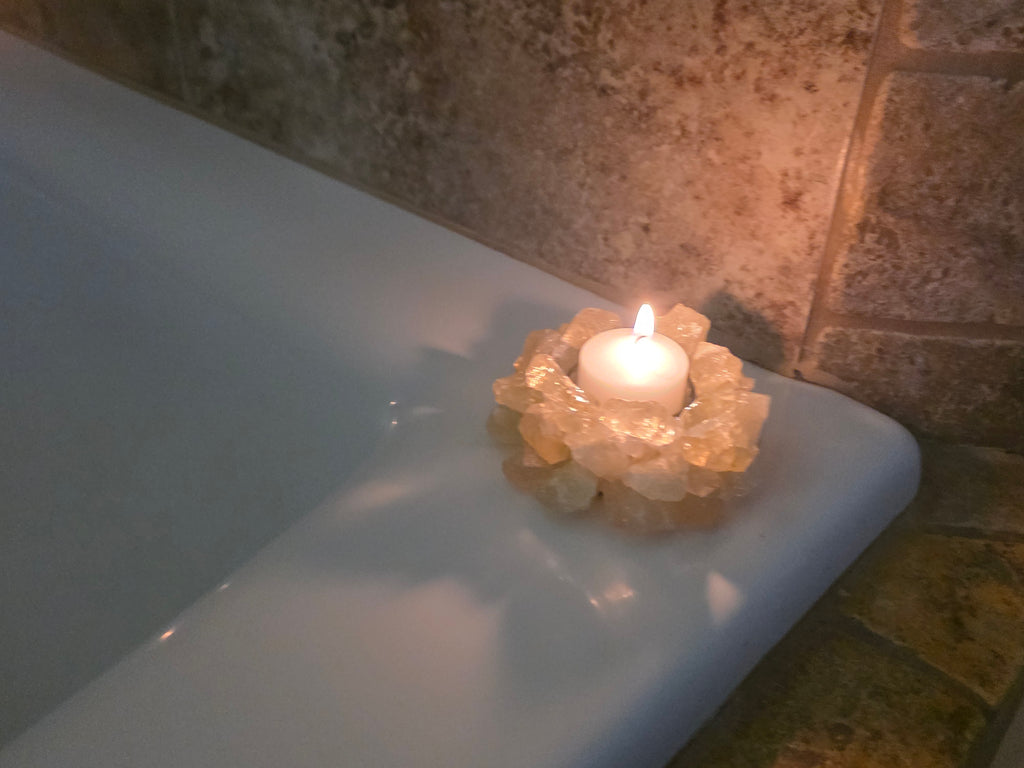 Citrine Crystal Spiritual Candle Holder