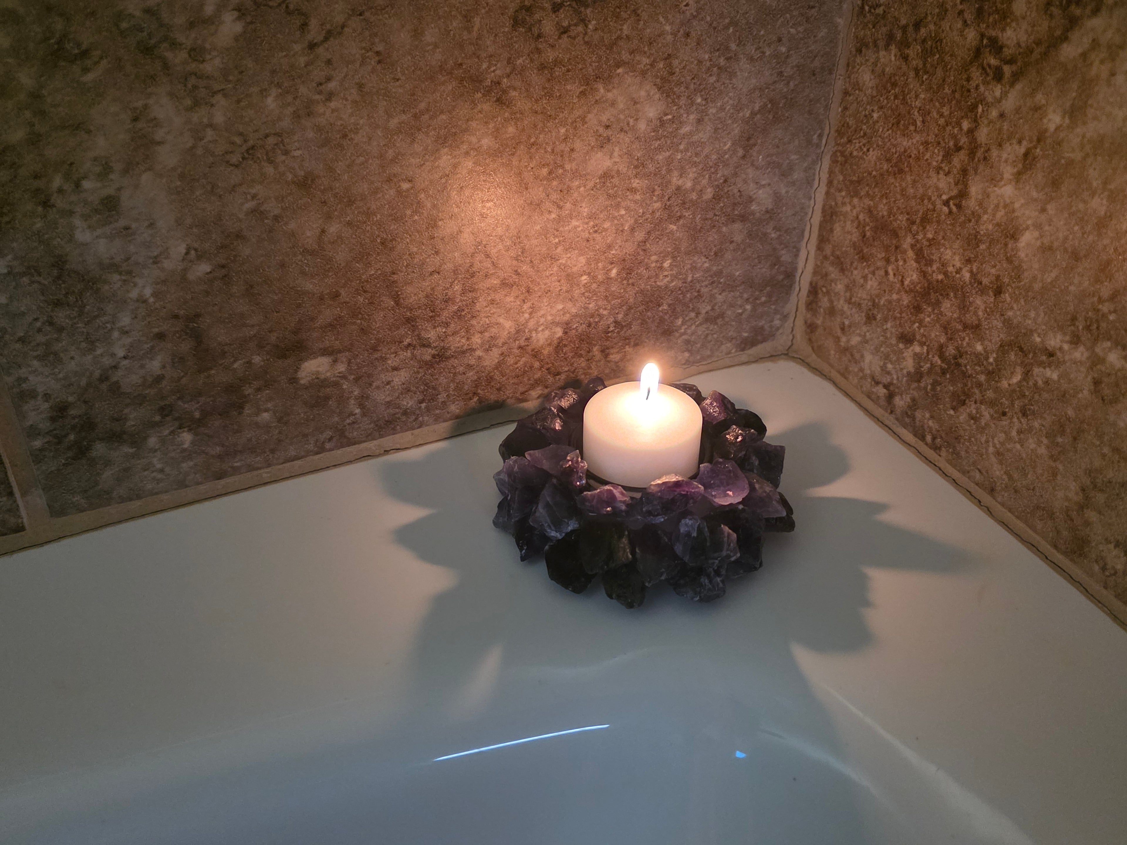 Amethyst Crystal Spiritual Candle Holder