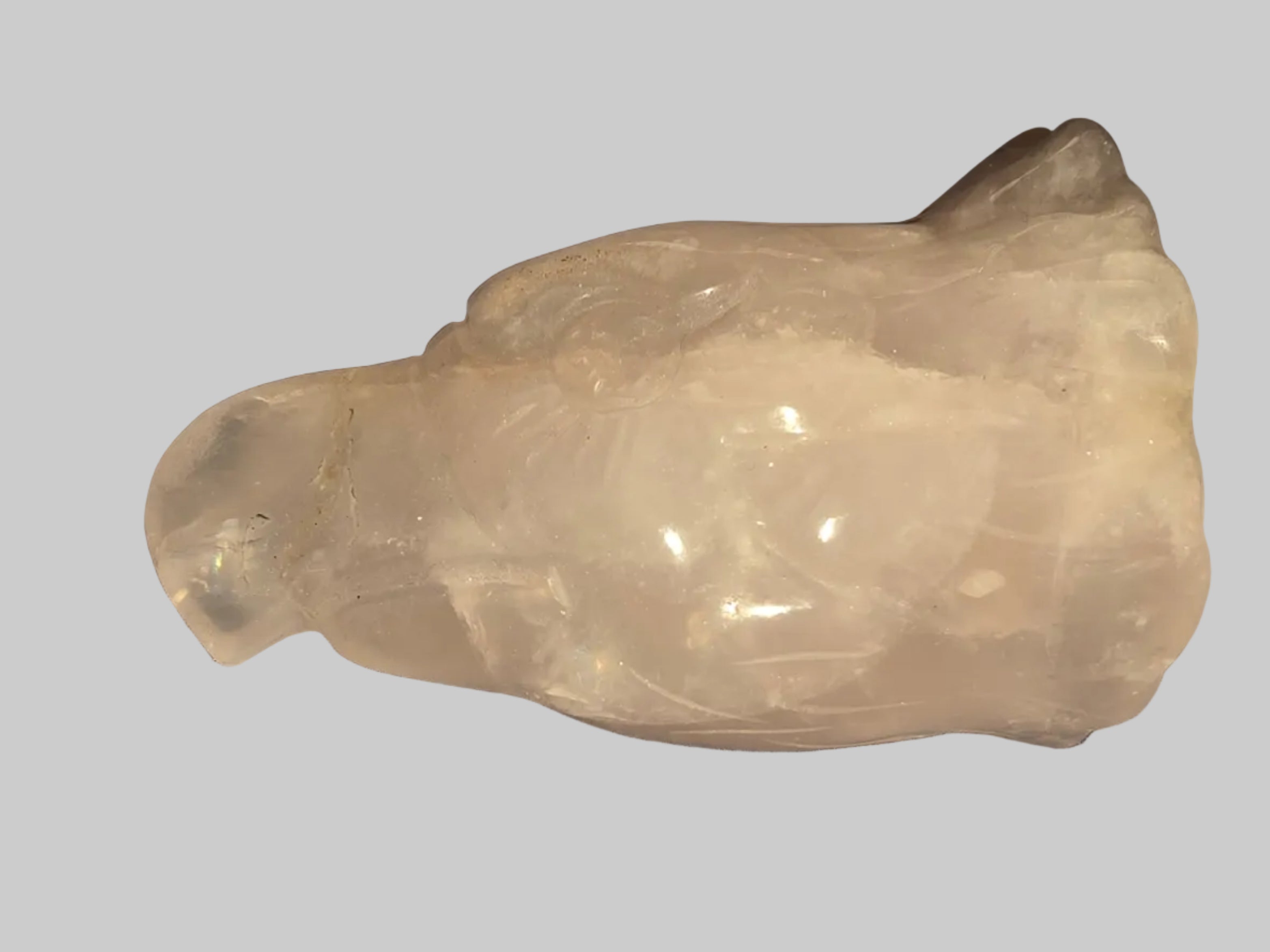 Rose Quartz Eagle Head