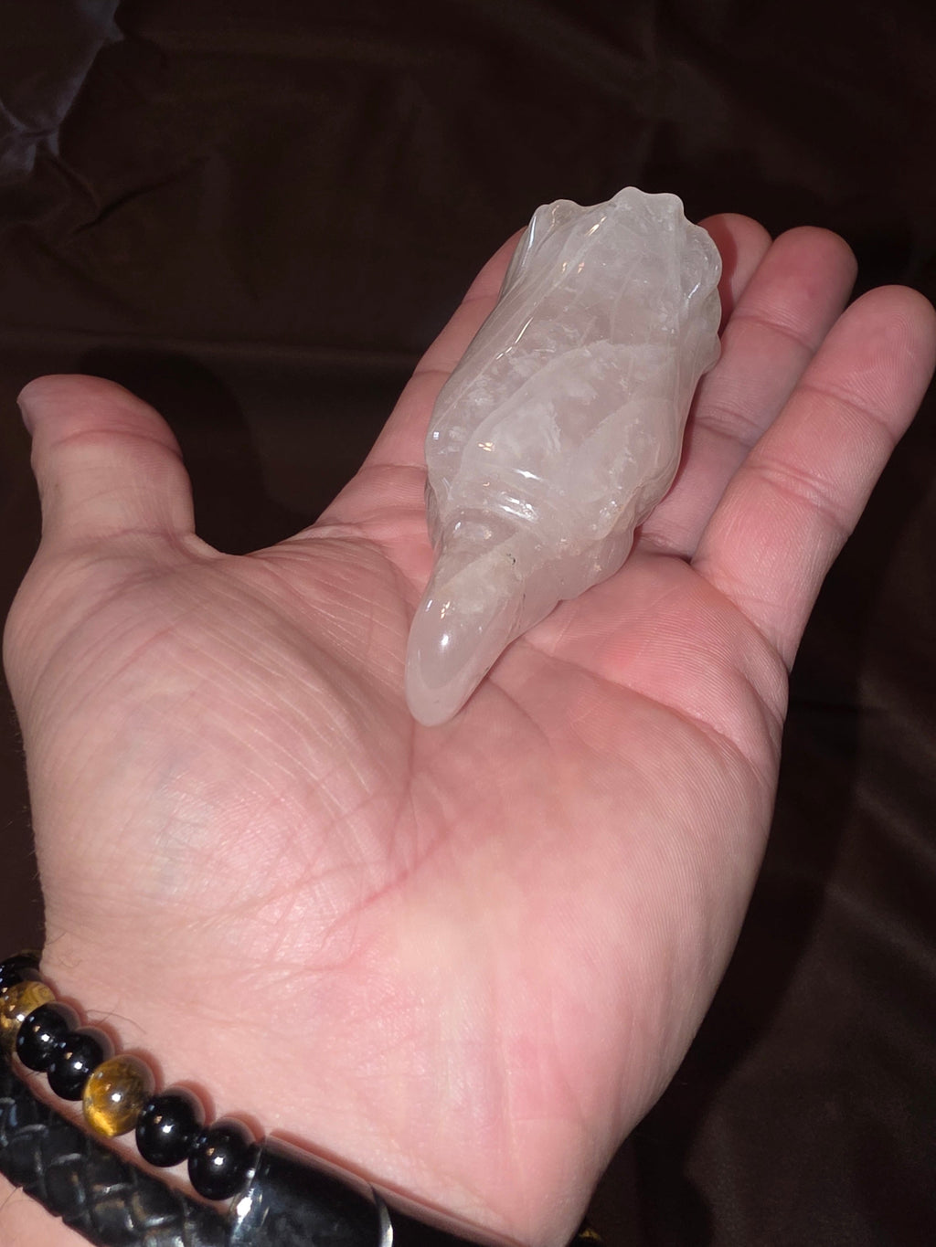 Rose Quartz Eagle Head