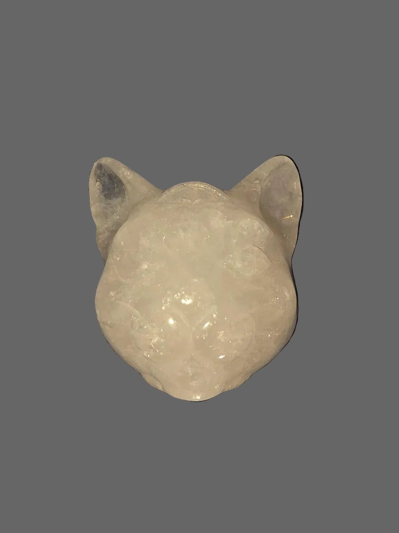 Milky Quartz Healing Cat