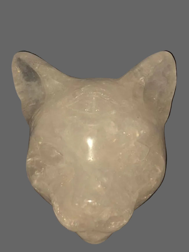 Milky Quartz Healing Cat