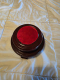 Large Crystal Wooden Swivel Stand